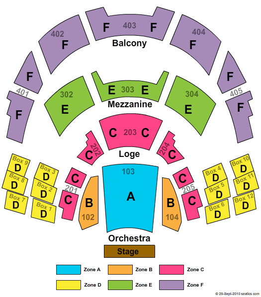 The Show - Agua Caliente Casino End Stage Zone Seating Chart